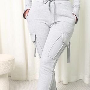 Bad-society-club Women's Grey Joggers-tracksuits